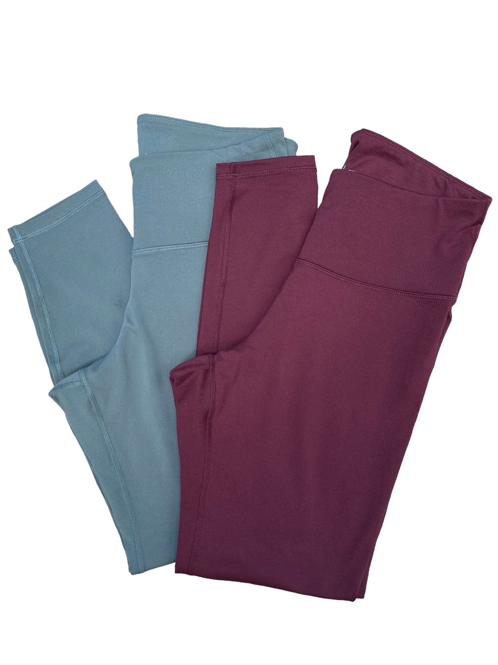 Old Navy Active Go-Dry High Rise Leggings Bundle Size L Burgundy & Sage